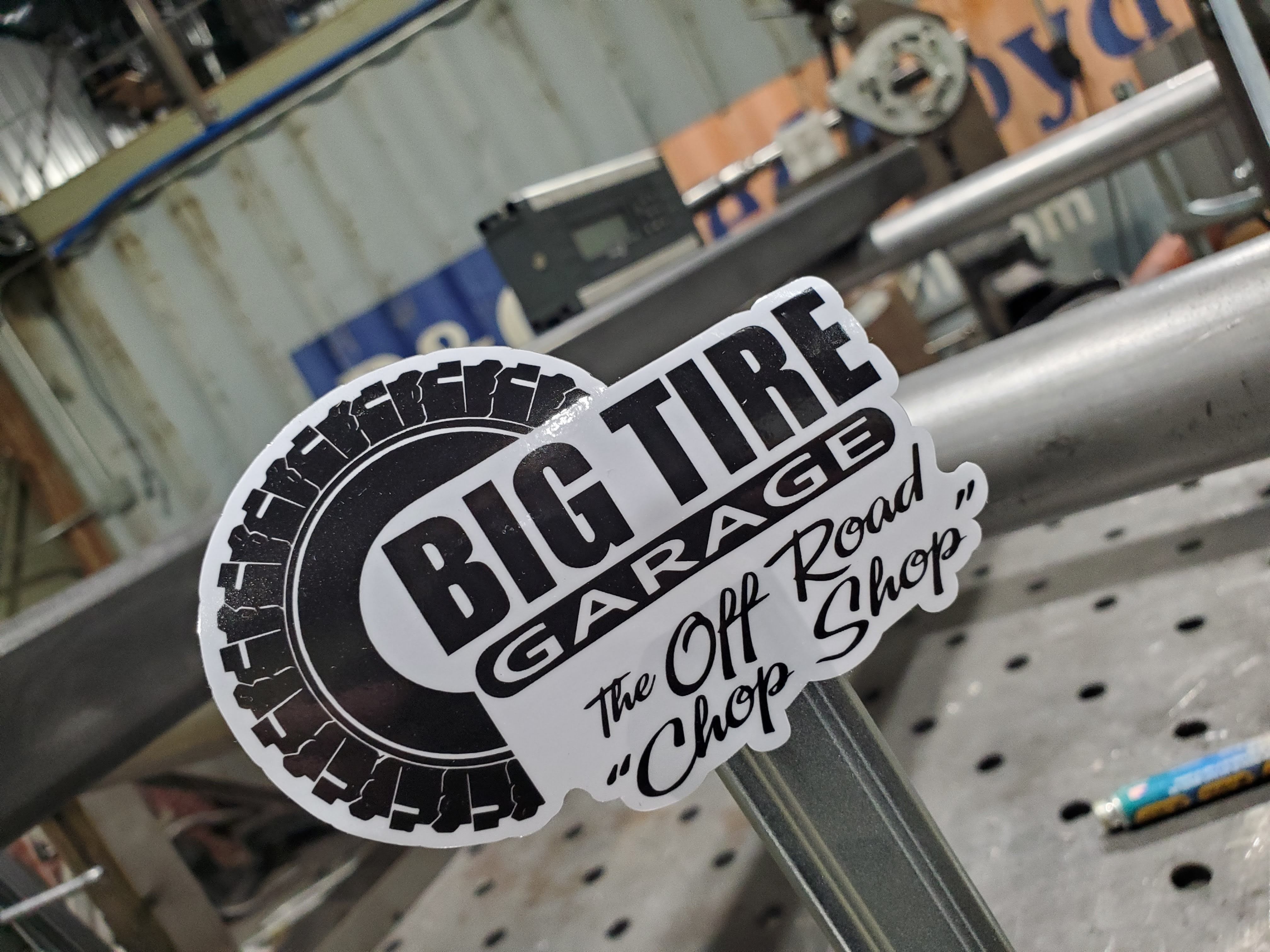 Garage Sticker Example The OG Big Tire Garage Sticker